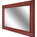 Herringbone Reclaimed Styled Wood Mirror, 20 Stain Colors & 5 Sizes, Shown in Sedona Red 
