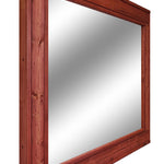 Herringbone Reclaimed Styled Wood Mirror, 20 Stain Colors & 5 Sizes, Shown in Sedona Red 