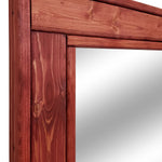 Herringbone Reclaimed Styled Wood Mirror, 20 Stain Colors & 5 Sizes, Shown in Sedona Red 