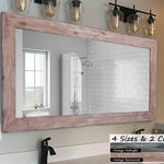Accent Bracket Shiplap Rustic Framed Wall Mirror, 2 Colors & Custom Sizes by Lane of Lenore