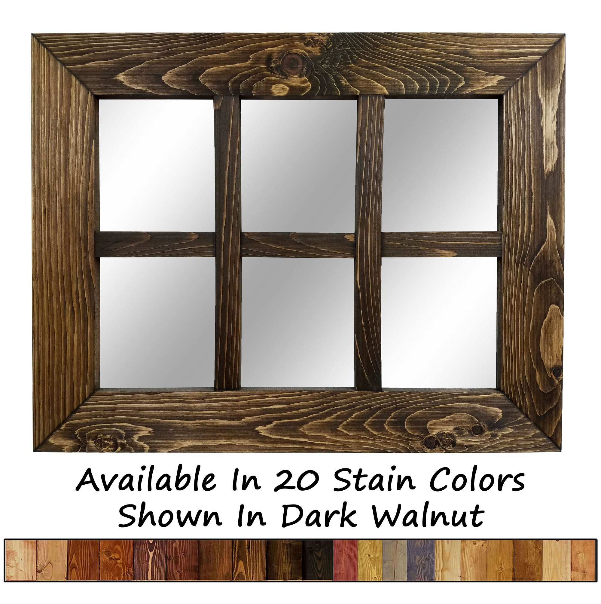 Mirror Wall Decor, Shiplap Window Mirror 6 Pane - Lane of Lenore 
