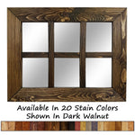 Mirror Wall Decor, Shiplap Window Mirror 6 Pane - Lane of Lenore 