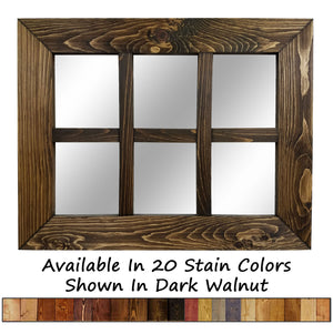 Mirror Wall Decor, Shiplap Window Mirror 6 Pane - Lane of Lenore 