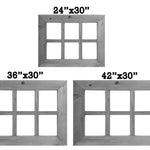 6 Pane Shiplap Framed Mirror, 20 Stain Colors, Shown In Provincial
