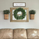 Wreath Holder 6 Pane Shiplap Rustic Wood Frame - 20 Stain Colors
