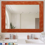 Shiplap Rustic Framed Wall Mirror, 20 Paint Colors, & Custom Sizes by Lane of Lenore