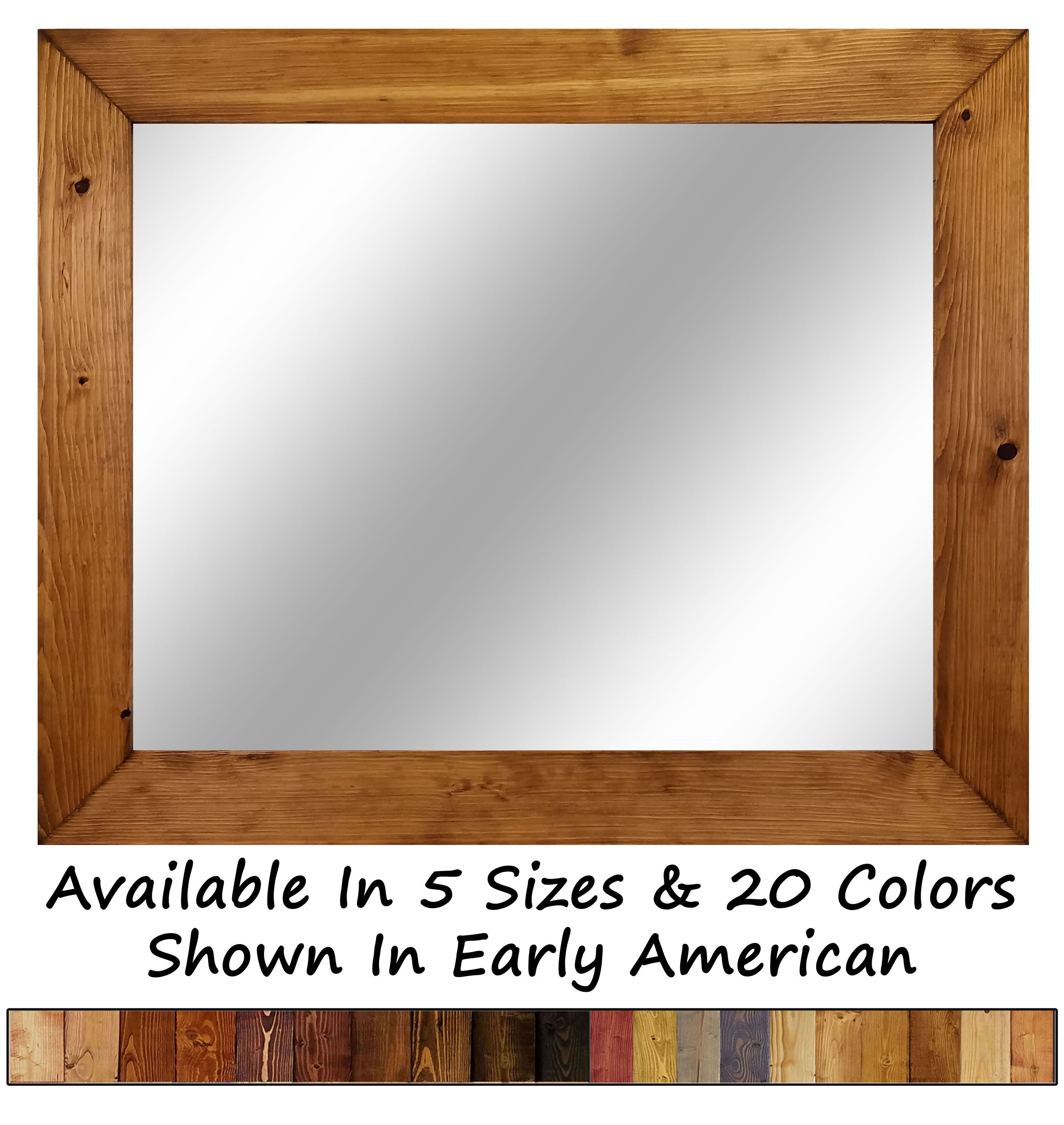 Mirror Wood Frame, 20 Stain Colors 