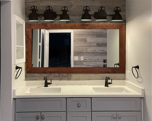 Mirror with Wooden Framr  In English Chestnut


