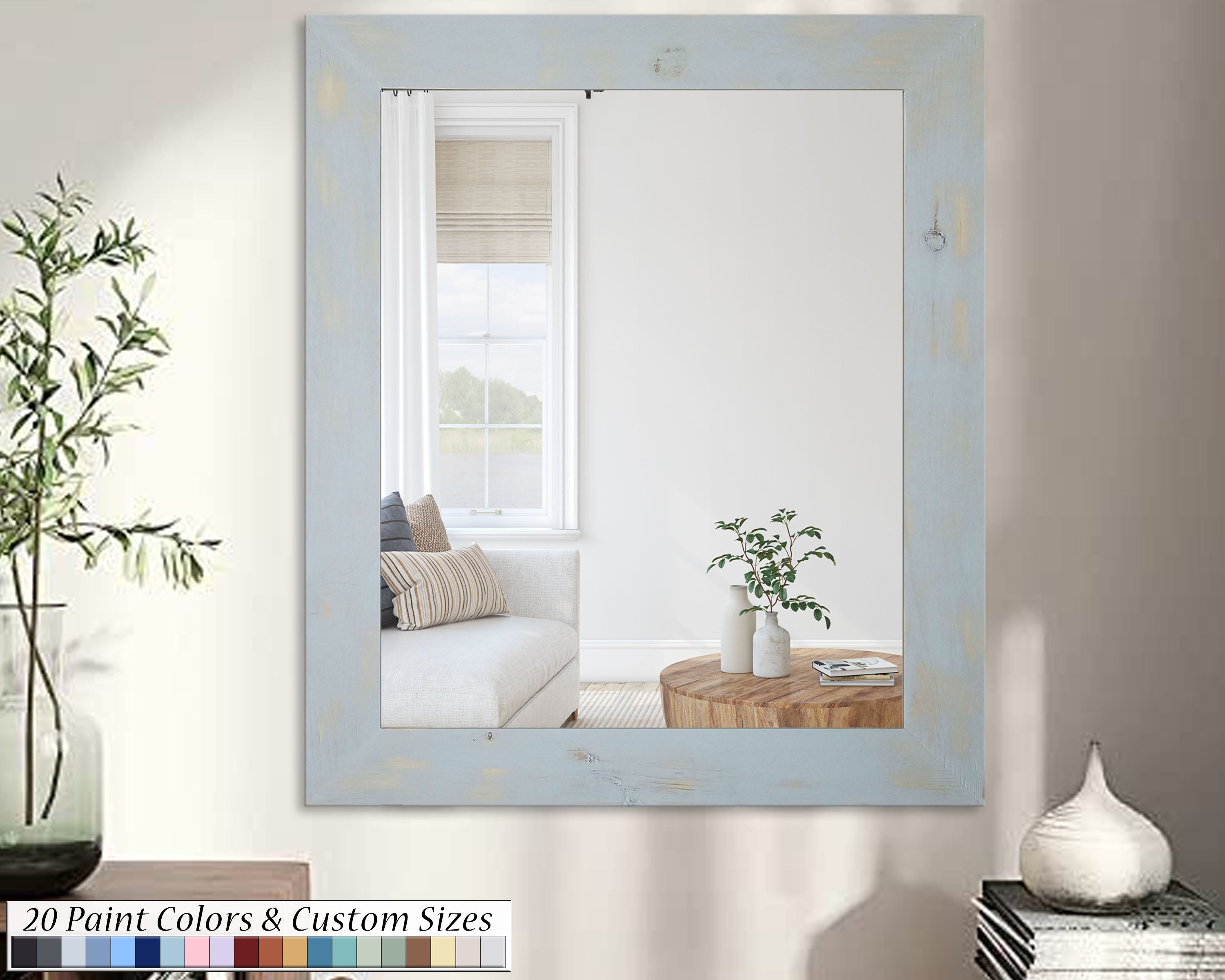 Custom Framed Mirror - Custom Sized Mirror - Custom Size Table - Custom  Bathroom Mirrors