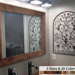 Best Red Framed Mirror Handmade in USA  Shiplap Red Oak