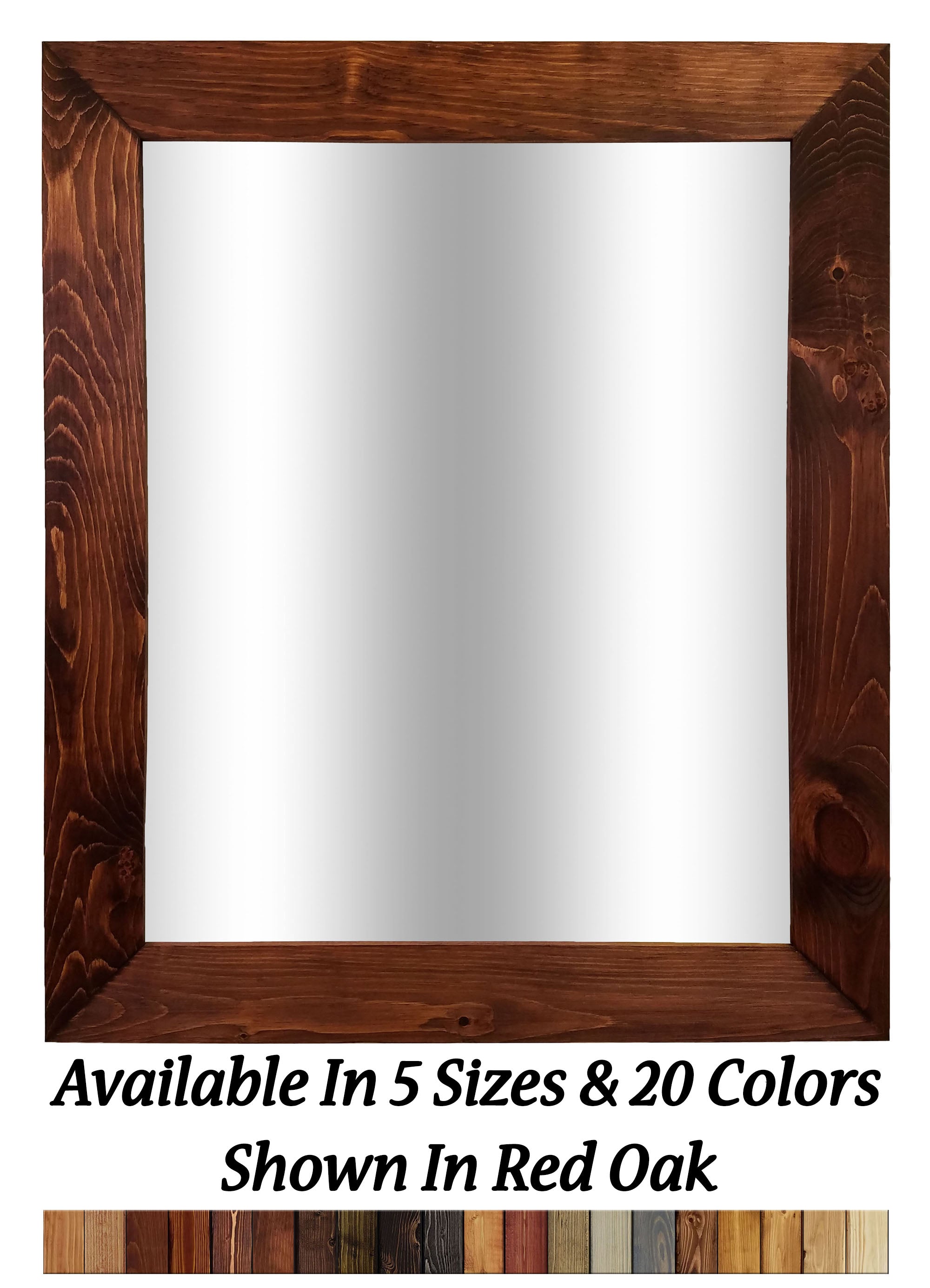 Best Red Framed Mirror Handmade in USA frame