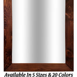 Shiplap Rustic Wood Framed Mirror, 20 Stain Colors - Shown In Red Oak