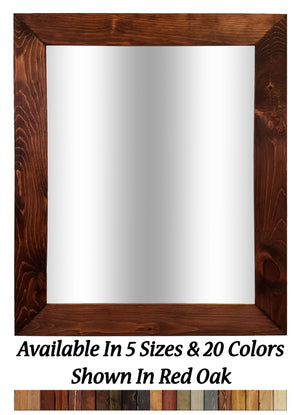 Best Red Framed Mirror Handmade in USA frame
