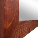 Shiplap Rustic Wood Framed Mirror, 20 Stain Colors - Shown In Sedona Red
