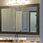 Shiplap Rustic Wood Framed Mirror, 20 Stain Colors - Shown In Special Walnut