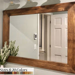 Mirror Wood Frame, 20 Stain Colors -Shown In Early American

