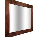 Shiplap Reclaimed Wood Mirror Shown in Red Oak, 4 Sizes & 20 Stains - Renewed Decor & Storage