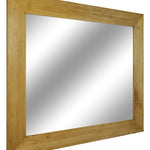 Shiplap Reclaimed Wood Mirror Shown in Driftwood