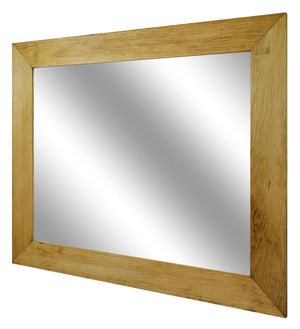Shiplap Reclaimed Wood Mirror Shown in Driftwood frame