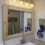 Shiplap Stain framed mirror
