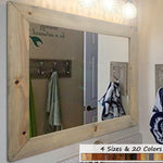 Weathered Oak Wood Wall Mirror in USA