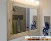 Weathered Oak Wood Wall Mirror in USA