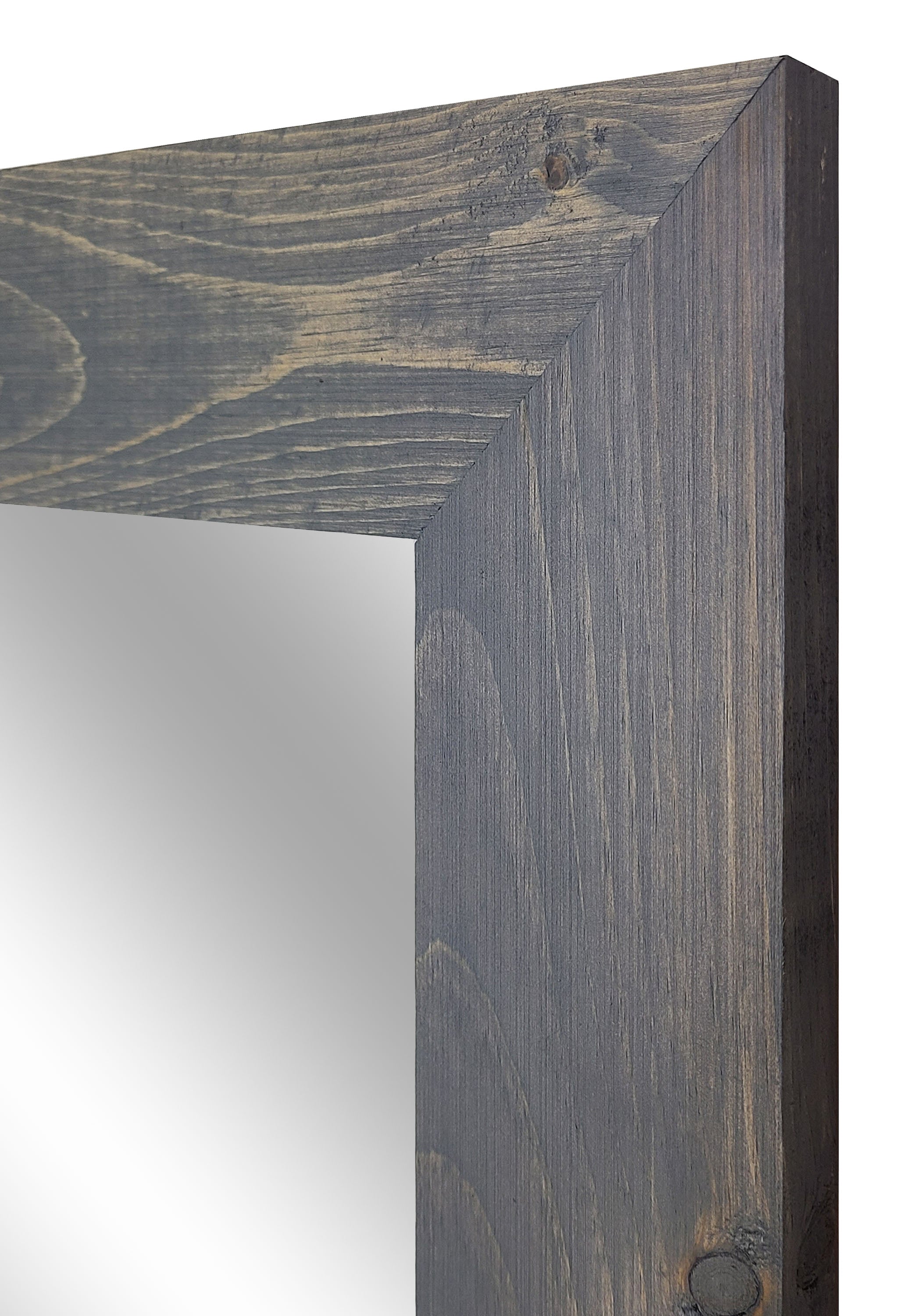 Shiplap Wood Frame Wall Mirror 20 Stain Colors New Classic Gray
