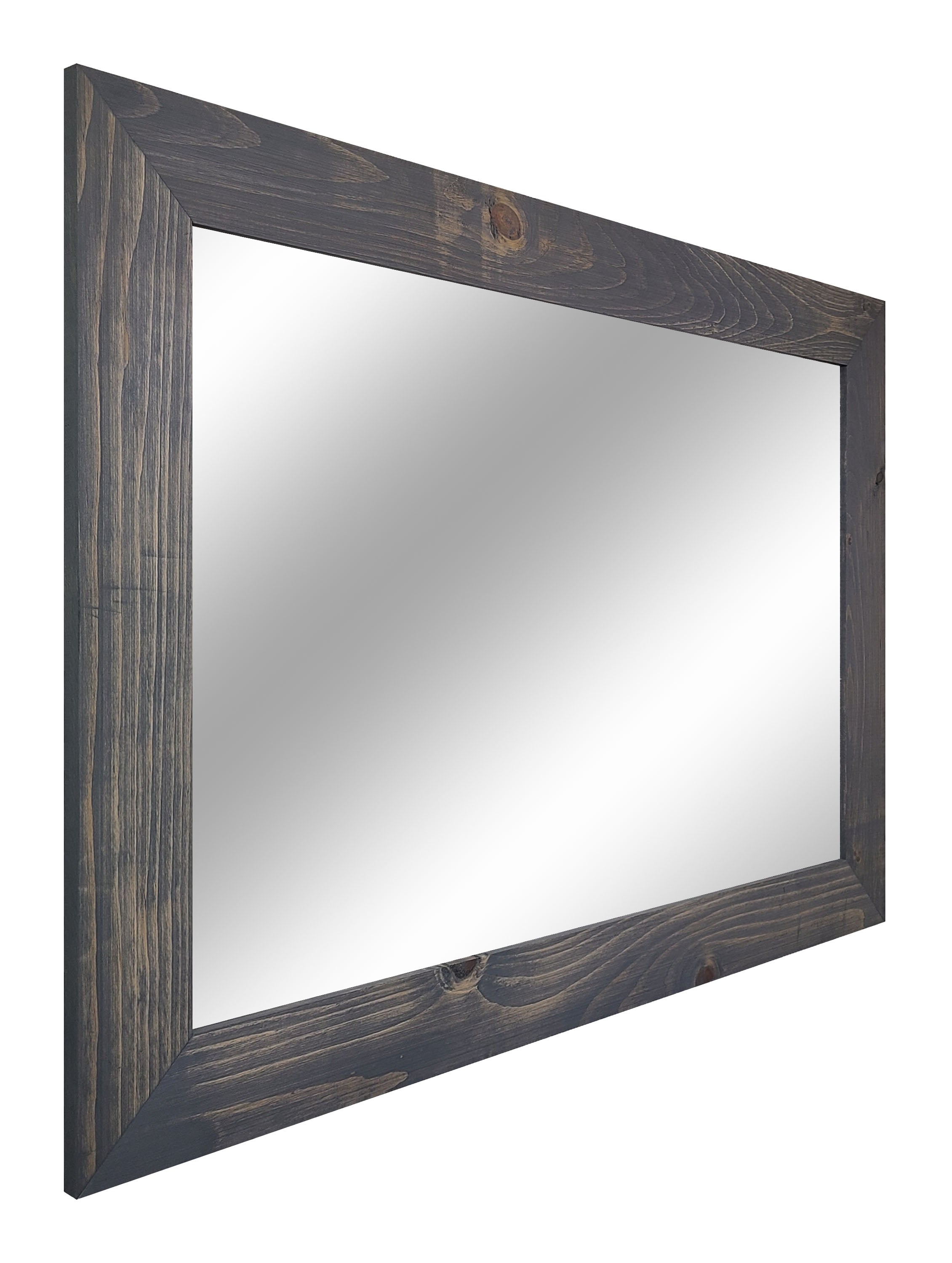 Shiplap Wood Frame Wall Mirror 20 Stain Colors New Classic Gray2