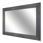 Shiplap Wood Frame Wall Mirror 20 Stain Colors New Classic Gray34