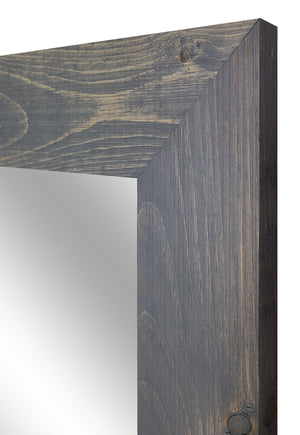 Shiplap Wood Frame Wall Mirror 20 Stain Colors New Classic Gray