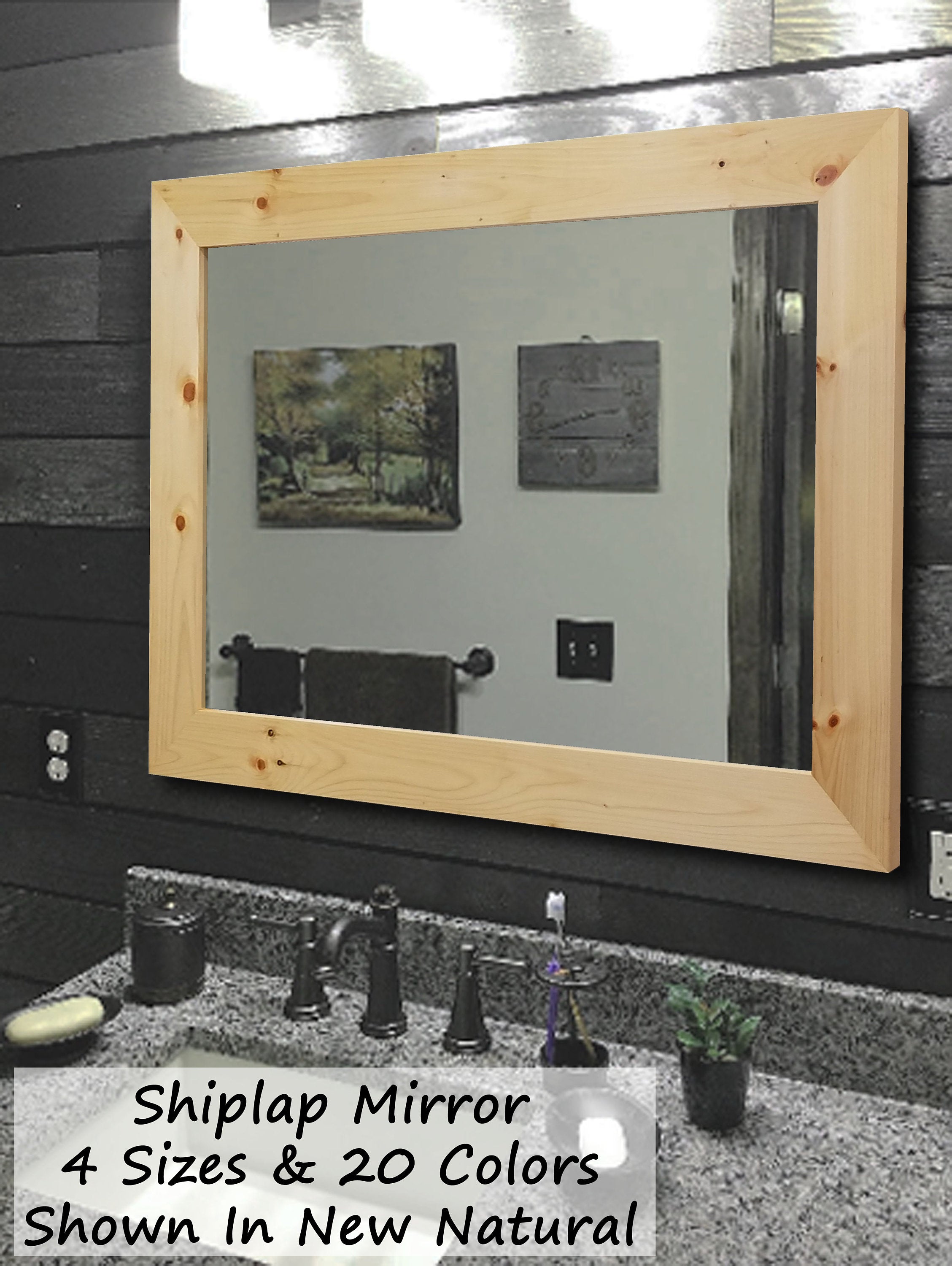 Shiplap mirror - Wood Stain colors