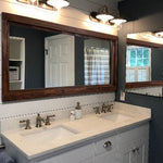 Farmhouse Wood Framed Wall Mirror, Custom Sizes & 20 Colors, Handmade in the USA