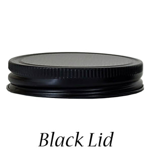 Mason Jar Black Lid
