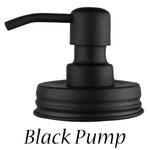 Mason Jar Pump Lid Black