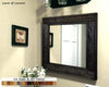 Herringbone Framed Mirror Custom Square Sizes & 20 Stain Colors by Lane of Lenore