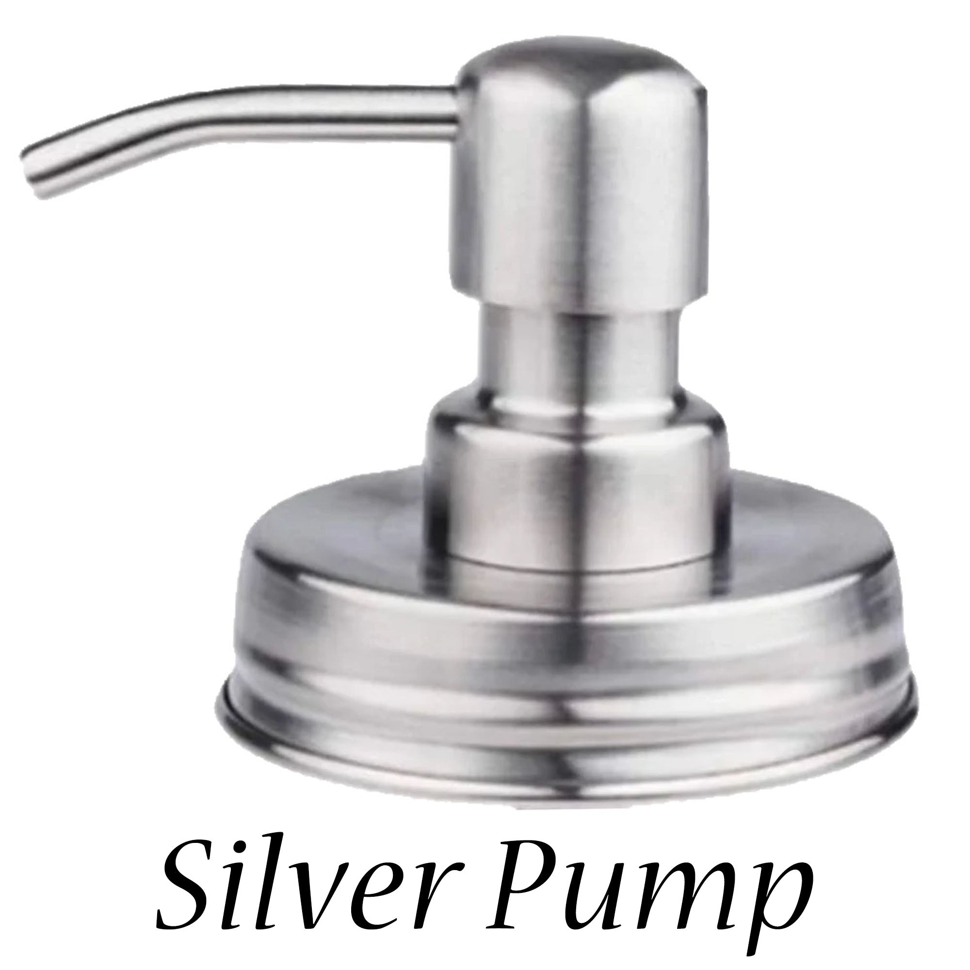 Mason Jar Pump Lid Silver