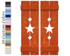 Amish Decorative Star Wooden Shutters Wall Decor, Burnt Orange, Lane of Lenore