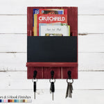 Chalkboard Front Sydney Mail Slot with Hooks, 20 Paint Colors, Lane of Lenore
