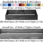 Titus Floating Wall Shelf, 20 Paint Colors - Wall Storage, Wall Organizer, Desk Organizer, Rustic Farmhouse Office Decor, Wall Shelves
