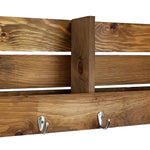 Union Barn Large Double Wall Bin Organizer with Hooks, Key Hook, Mail Holder - Renewed Decor & Storage
