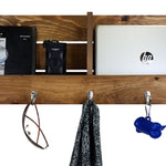 Union Barn Large Double Wall Bin Organizer with Hooks, Key Hook, Mail Holder - Renewed Decor & Storage