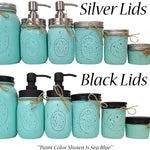 Mason Jars Lids Silver or Black