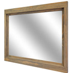 Farmhouse Wood Framed Wall Mirror, 5 Sizes & 20 Colors, Shown in Weathered Oak