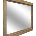 Farmhouse Wood Framed Wall Mirror, 5 Sizes & 20 Colors, Shown in Weathered Oak