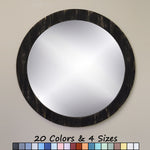 Wood Basics Round Decorative Wall Mirror, Mirror Wall Decor, Vanity Mirror, Bathroom Mirror, Industrial Mirror, Rustic Mirror - Renewed Decor & Storage