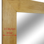 Shiplap Reclaimed Wood Mirror Shown in Driftwood