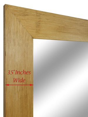 Shiplap Reclaimed Wood Mirror Shown in Driftwood