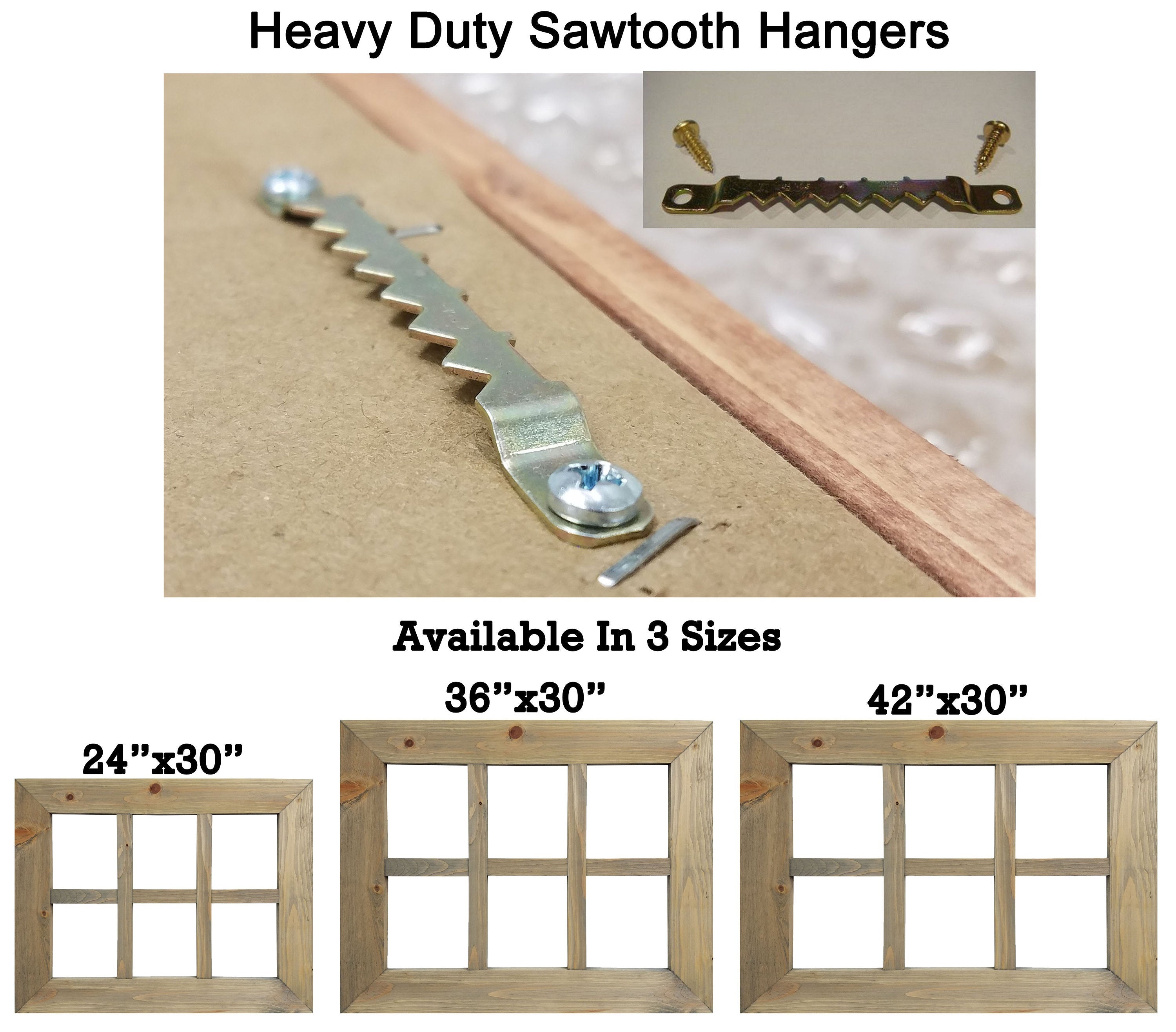 6 Pane Shiplap Rustic Wood Frame Wreath Holder - 20 Stain Colors - Renewed Decor & Storage