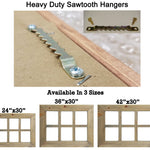 6 Pane Shiplap Rustic Wood Frame Wreath Holder - 20 Stain Colors - Renewed Decor & Storage