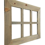6 Pane Shiplap Rustic Wood Frame Wreath Holder - 20 Stain Colors - Renewed Decor & Storage